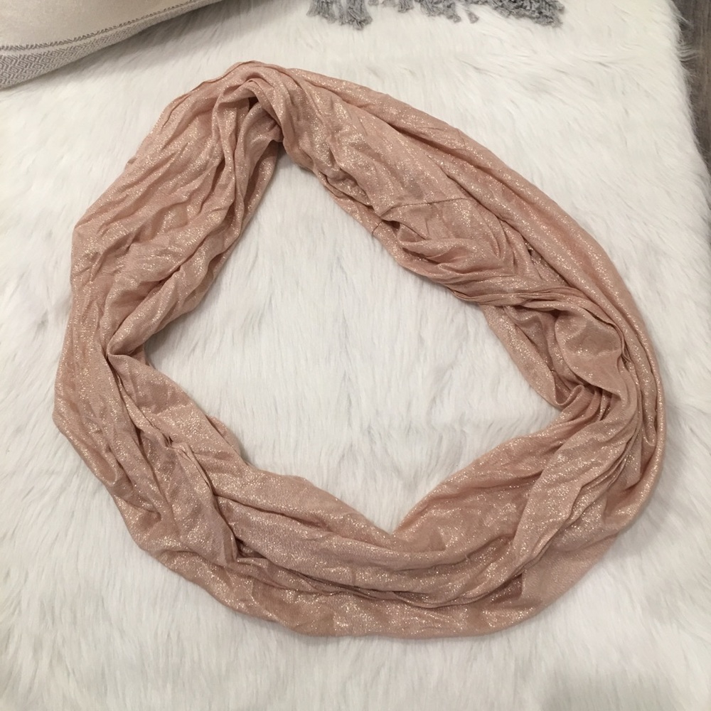 Express Peach Sparkling Glitter Infinity Scarf